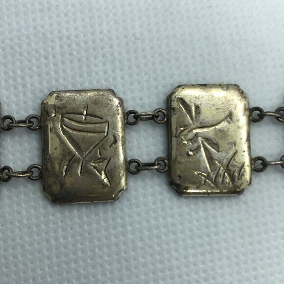 💛 Sterling Silver Vintage Siam Bracelet & Brooch - Picture 10 of 13